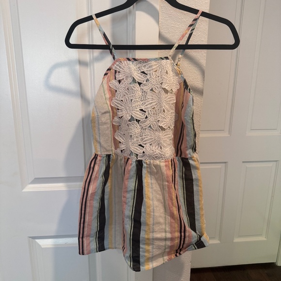 Xhilaration Striped Sundress with Lace Detail - Picture 1 of 3